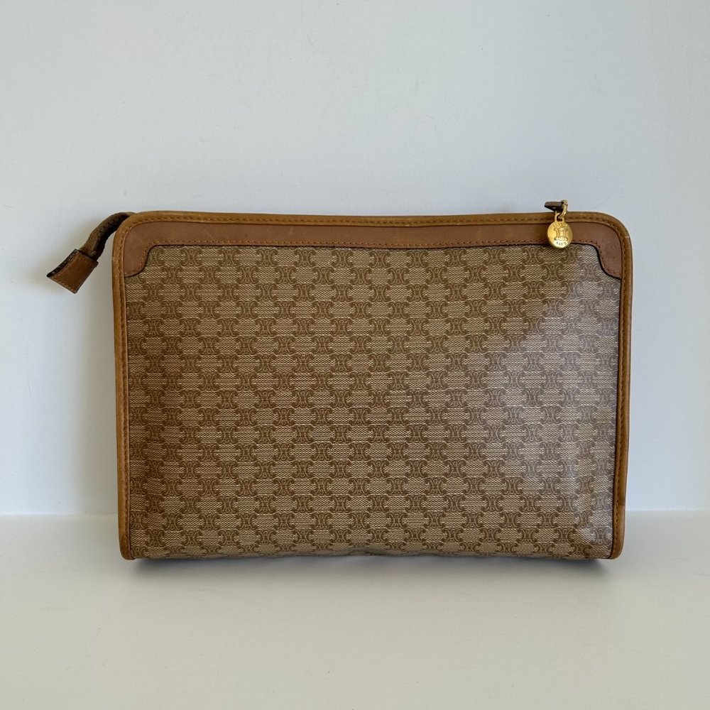 Celine Macadam Triomphe Cosmetic Pouch - Picture 3 of 13